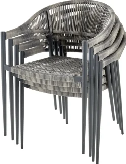 Brico Tuinstoelen-Central Park Tuinstoel Collioure Aluminiuim/Wicker 60X56,5X78Cm