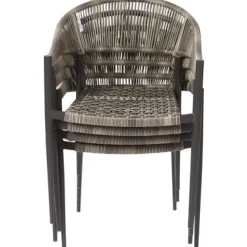 Brico Tuinstoelen-Central Park Tuinstoel Collioure Aluminiuim/Wicker 60X56,5X78Cm