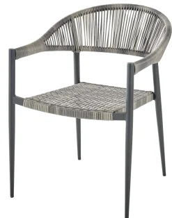 Brico Tuinstoelen-Central Park Tuinstoel Collioure Aluminiuim/Wicker 60X56,5X78Cm