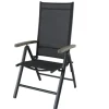 Brico Tuinstoelen-Central Park Tuinstoel Dafne Verstelbaar Aluminium Textileen Antraciet