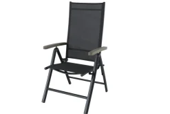 Brico Tuinstoelen-Central Park Tuinstoel Dafne Verstelbaar Aluminium Textileen Antraciet