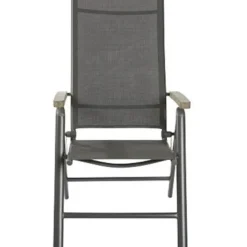 Brico Tuinstoelen-Central Park Tuinstoel Dafne Verstelbaar Aluminium Textileen Antraciet