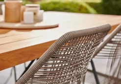 Brico Tuinstoelen-Central Park Tuinstoel Frejus Stapelbaar Wicker Donkergrijs 65,5X62X84Cm