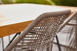Brico Tuinstoelen-Central Park Tuinstoel Frejus Stapelbaar Wicker Donkergrijs 65,5X62X84Cm