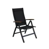 Brico Tuinstoelen-Central Park Tuinstoel Limoux Verstelbaar Textileen/Teakhout Antraciet