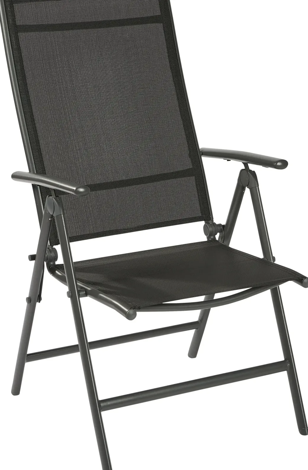 Brico Tuinstoelen-Central Park Tuinstoel Palma Verstelbaar Antraciet/Zwart