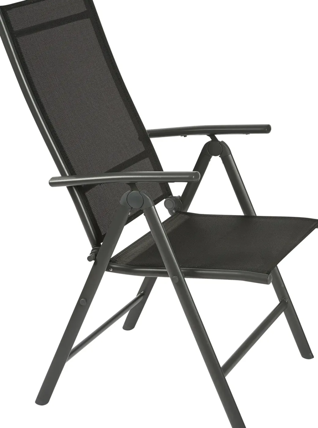 Brico Tuinstoelen-Central Park Tuinstoel Palma Verstelbaar Antraciet/Zwart