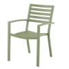 Brico Tuinstoelen-Central Park Tuinstoel Stapelbaar Aluminium Olijfgroen 61,5X57,5X85,5Cm