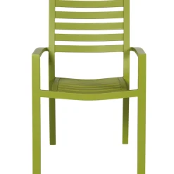 Brico Tuinstoelen-Central Park Tuinstoel Stapelbaar Aluminium Olijfgroen 61,5X57,5X85,5Cm