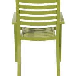 Brico Tuinstoelen-Central Park Tuinstoel Stapelbaar Aluminium Olijfgroen 61,5X57,5X85,5Cm