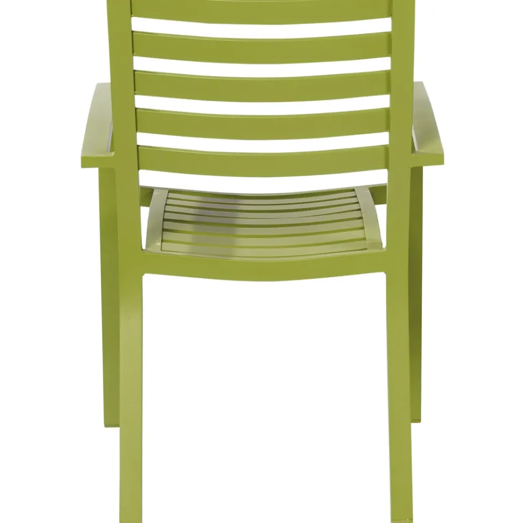 Brico Tuinstoelen-Central Park Tuinstoel Stapelbaar Aluminium Olijfgroen 61,5X57,5X85,5Cm