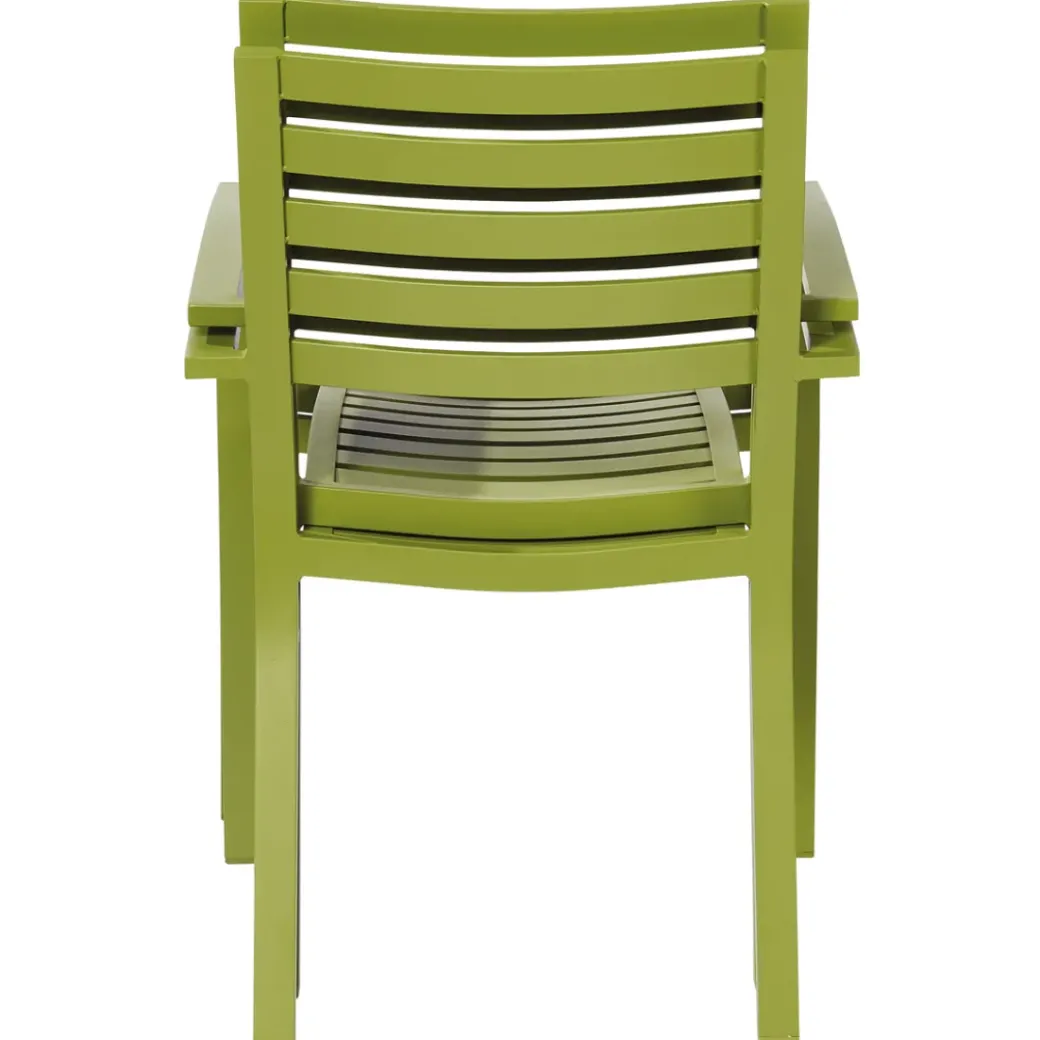 Brico Tuinstoelen-Central Park Tuinstoel Stapelbaar Aluminium Olijfgroen 61,5X57,5X85,5Cm