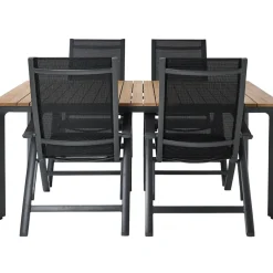 Brico Tuinstoelen-Central Park Tuinstoel Verstelbaar Guillermo Antraciet