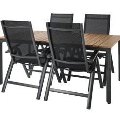 Brico Tuinstoelen-Central Park Tuinstoel Verstelbaar Guillermo Antraciet