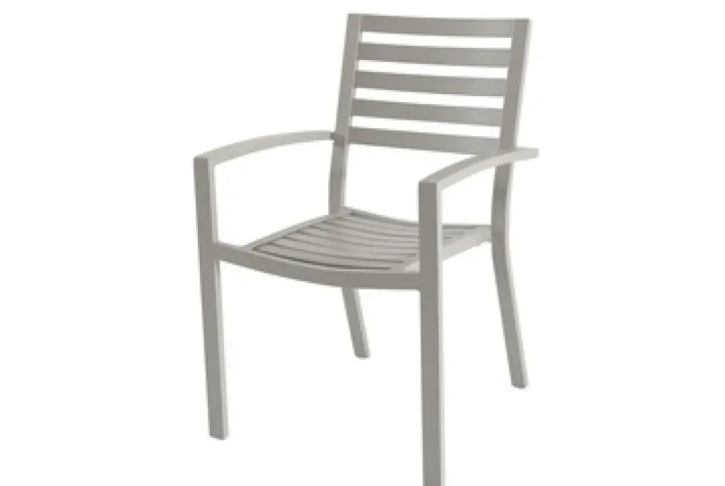 Brico Tuinstoelen-Central Park Tuinstoel Vina Aluminium Grijs