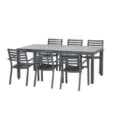 Brico Tuinstoelen-Central Park Tuinstoel Vina Aluminium Antraciet