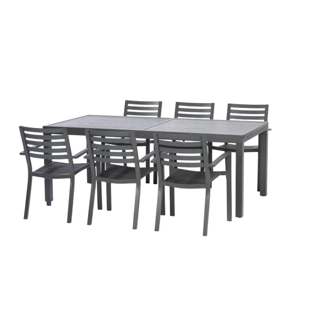 Brico Tuinstoelen-Central Park Tuinstoel Vina Aluminium Antraciet