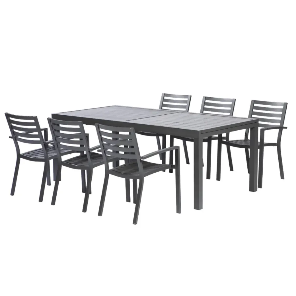 Brico Tuinstoelen-Central Park Tuinstoel Vina Aluminium Antraciet