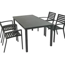 Brico Tuinstoelen-Central Park Tuinstoel Vina Aluminium Antraciet