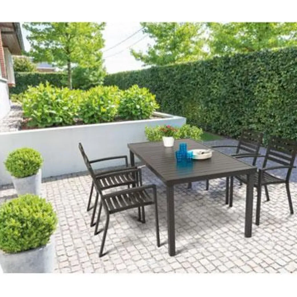 Brico Tuinstoelen-Central Park Tuinstoel Vina Aluminium Antraciet