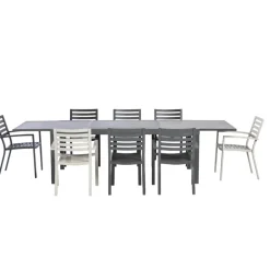 Brico Tuinstoelen-Central Park Tuinstoel Vina Aluminium Antraciet
