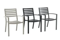 Brico Tuinstoelen-Central Park Tuinstoel Vina Aluminium Antraciet