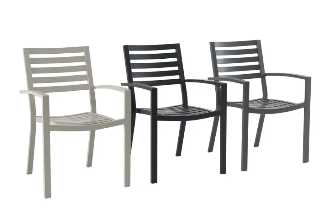 Brico Tuinstoelen-Central Park Tuinstoel Vina Aluminium Antraciet