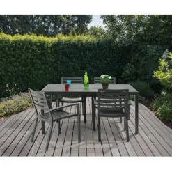 Brico Tuinstoelen-Central Park Tuinstoel Vina Aluminium Antraciet