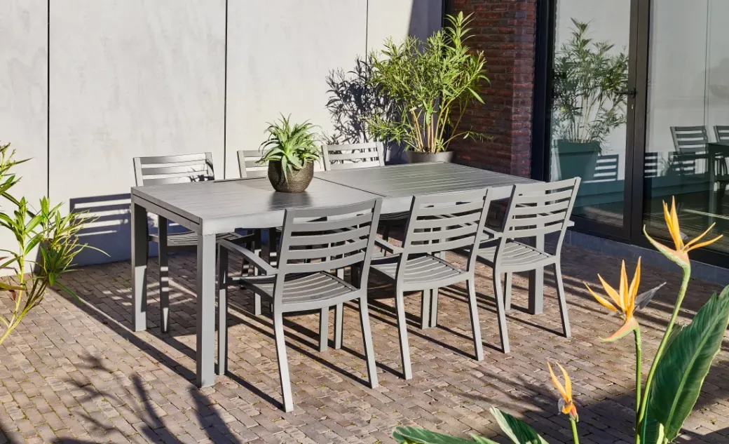 Brico Tuinstoelen-Central Park Tuinstoel Vina Aluminium Antraciet