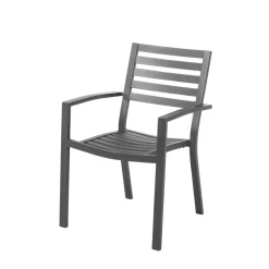 Brico Tuinstoelen-Central Park Tuinstoel Vina Aluminium Antraciet