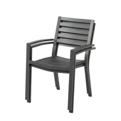 Brico Tuinstoelen-Central Park Tuinstoel Vina Aluminium Antraciet