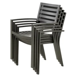 Brico Tuinstoelen-Central Park Tuinstoel Vina Aluminium Antraciet
