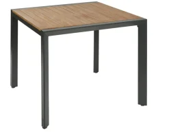 Brico Tuintafels-Central Park Tuintafel Aluminium Donkergrijs 90X90Cm