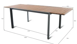Brico Tuintafels-Central Park Tuintafel Analee Uitschuifbaar 146/219X90Cm