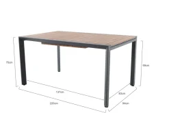 Brico Tuintafels-Central Park Tuintafel Analee Uitschuifbaar 146/219X90Cm