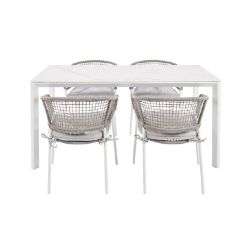 Brico Tuintafels-Central Park Tuintafel Ciotat Aluminium/Glas 160X90Cm