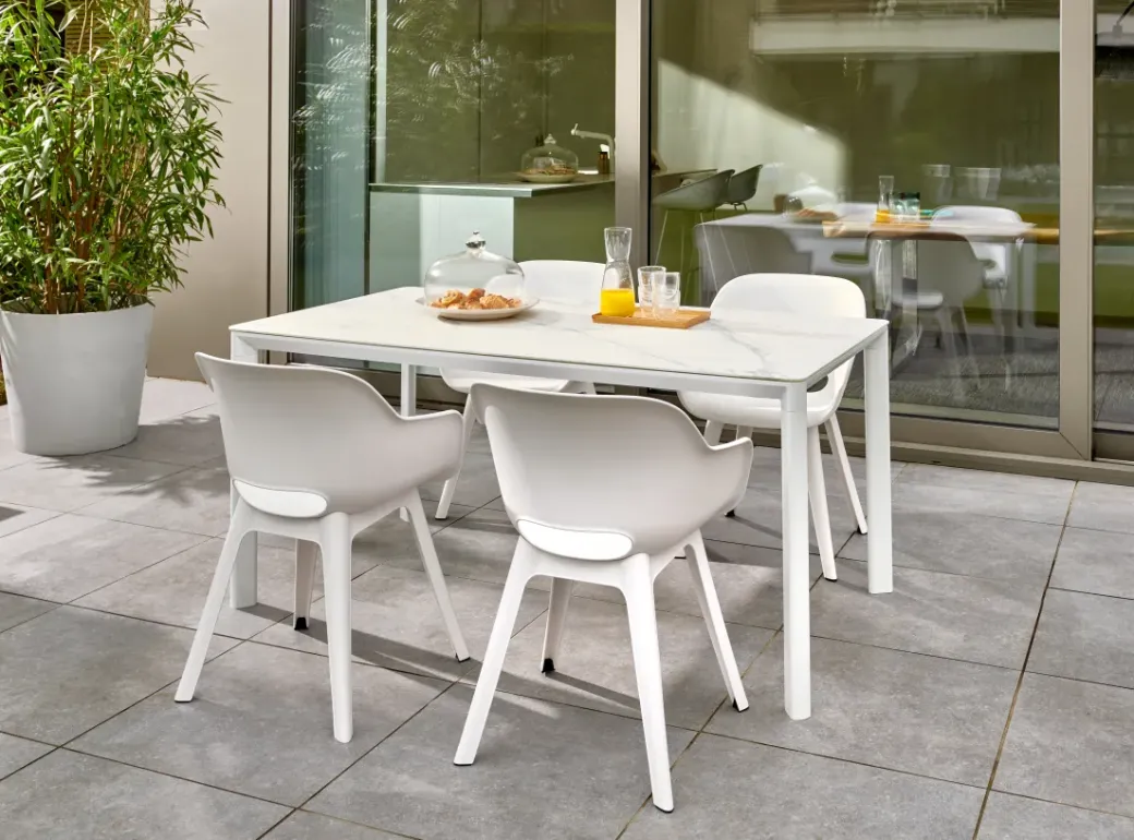 Brico Tuintafels-Central Park Tuintafel Ciotat Aluminium/Glas 160X90Cm