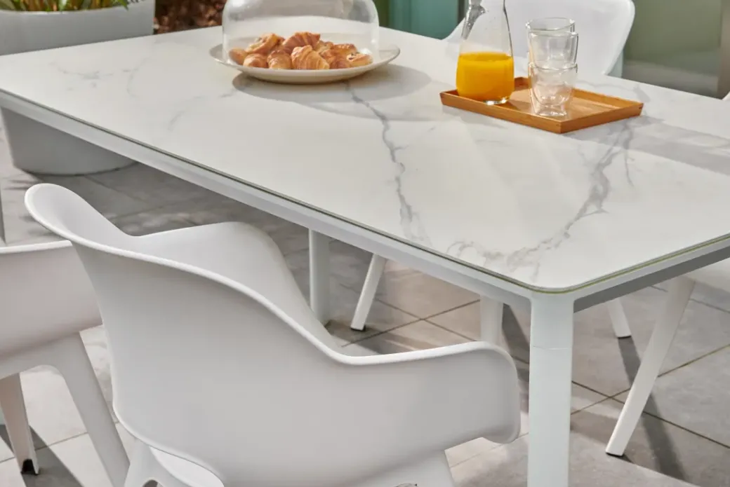 Brico Tuintafels-Central Park Tuintafel Ciotat Aluminium/Glas 160X90Cm
