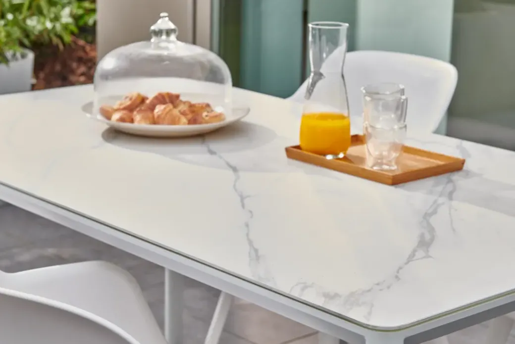 Brico Tuintafels-Central Park Tuintafel Ciotat Aluminium/Glas 160X90Cm