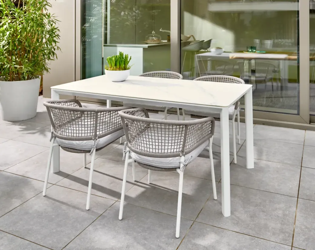 Brico Tuintafels-Central Park Tuintafel Ciotat Aluminium/Glas 160X90Cm