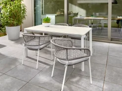 Brico Tuintafels-Central Park Tuintafel Ciotat Aluminium/Glas 160X90Cm