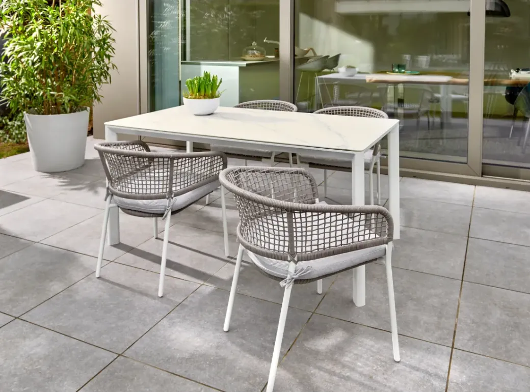 Brico Tuintafels-Central Park Tuintafel Ciotat Aluminium/Glas 160X90Cm