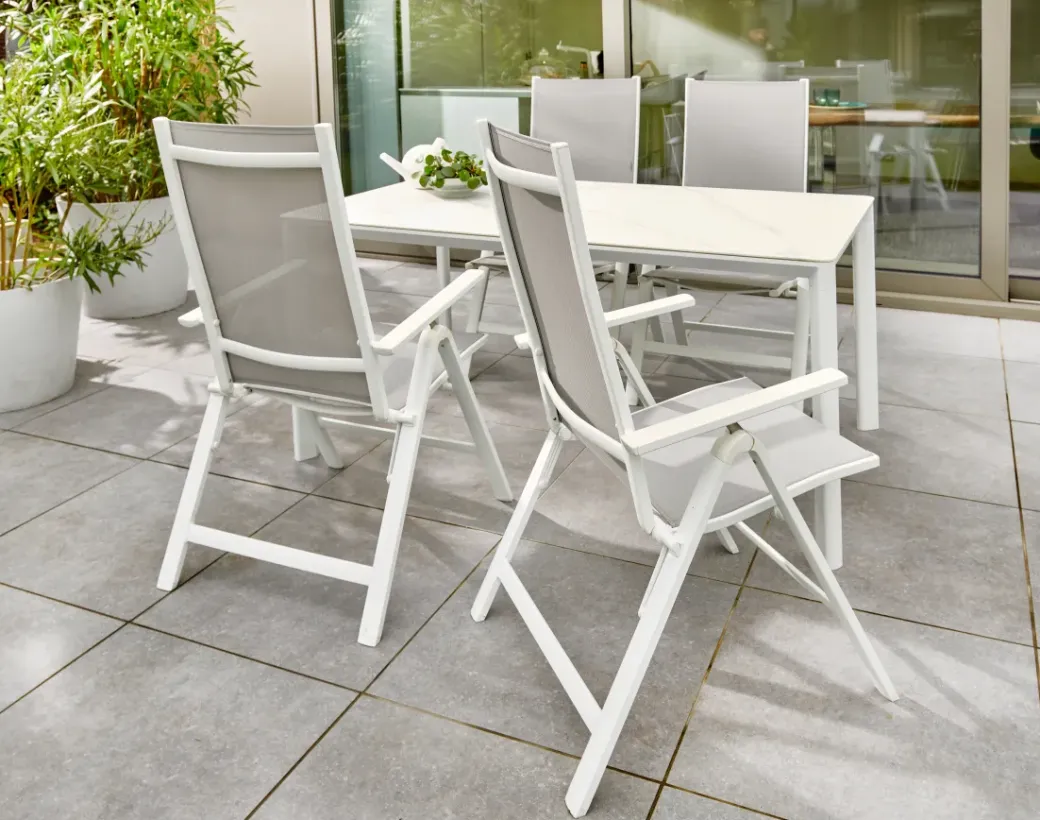Brico Tuintafels-Central Park Tuintafel Ciotat Aluminium/Glas 160X90Cm