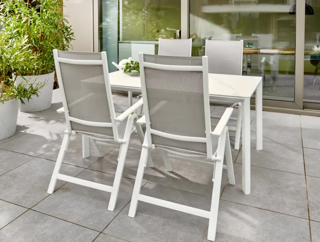 Brico Tuintafels-Central Park Tuintafel Ciotat Aluminium/Glas 160X90Cm