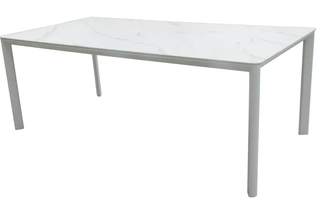 Brico Tuintafels-Central Park Tuintafel Ciotat Keramiek Glas/Aluminium Verstelbare Poten 205X100X75Cm