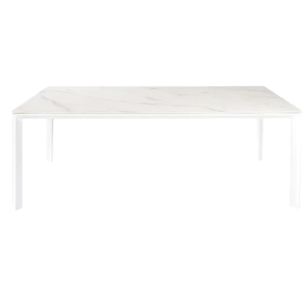 Brico Tuintafels-Central Park Tuintafel Ciotat Keramiek Glas/Aluminium Verstelbare Poten 205X100X75Cm