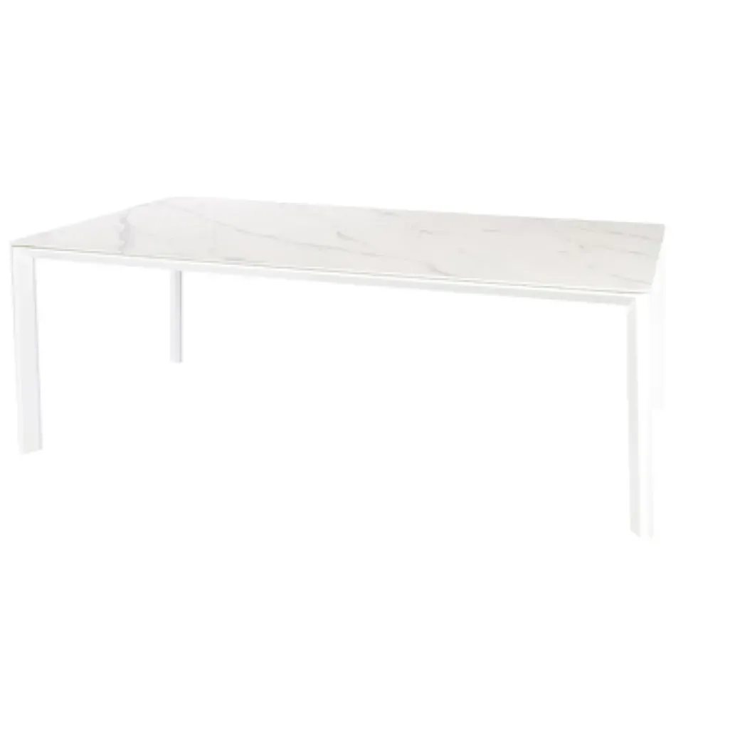 Brico Tuintafels-Central Park Tuintafel Ciotat Keramiek Glas/Aluminium Verstelbare Poten 205X100X75Cm