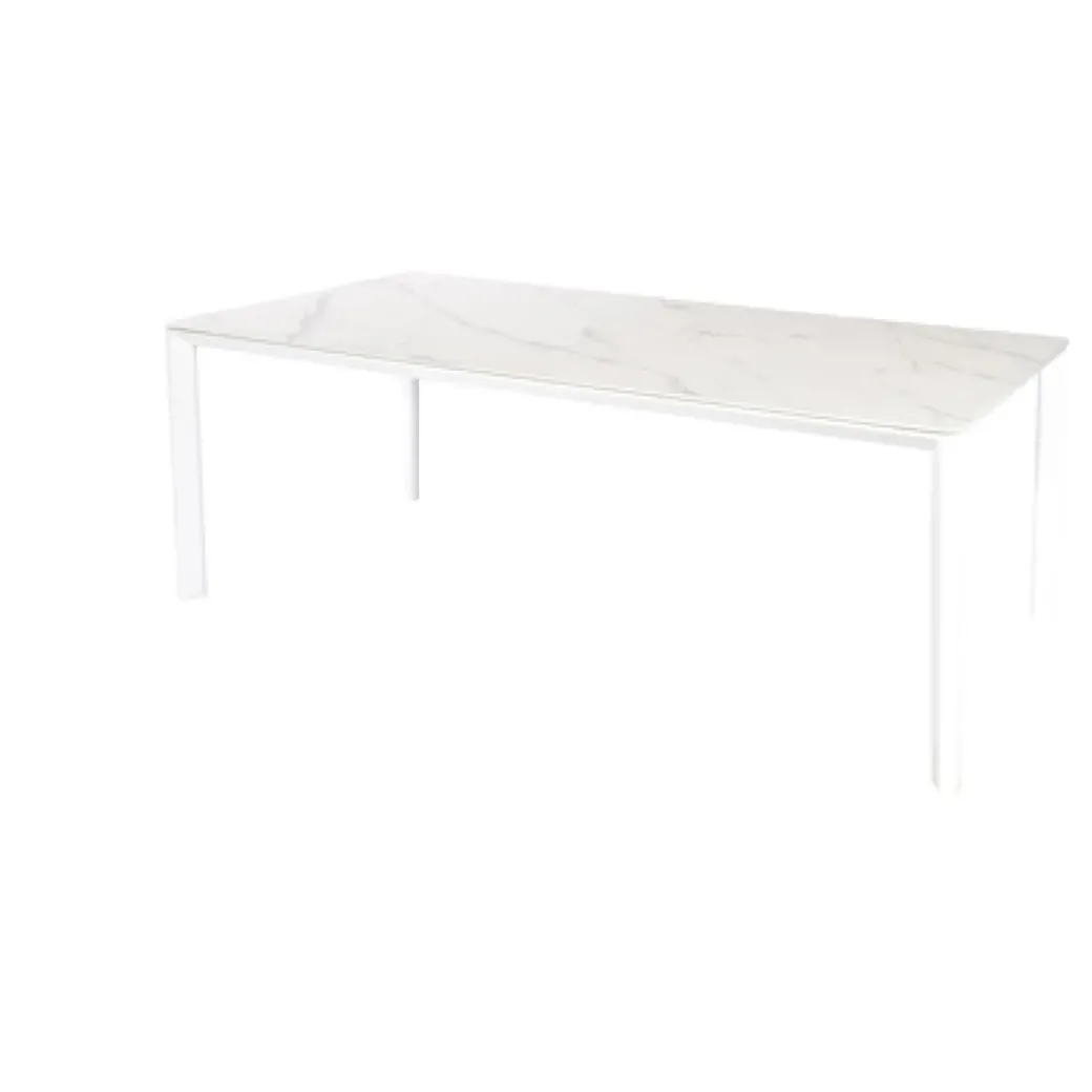 Brico Tuintafels-Central Park Tuintafel Ciotat Keramiek Glas/Aluminium Verstelbare Poten 205X100X75Cm
