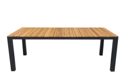 Brico Tuintafels-Central Park Tuintafel Limoux Aluminium/Teakhout 215X100Cm