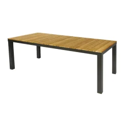 Brico Tuintafels-Central Park Tuintafel Limoux Teakhout/Aluminium 215X100Cm
